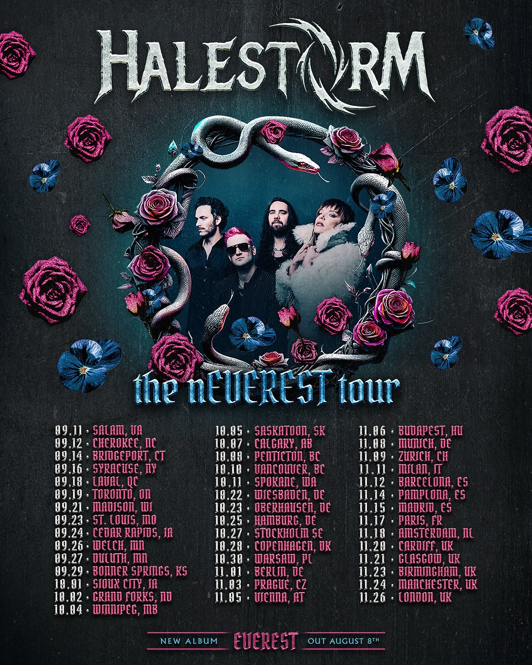 Halestorm The nEVEREST Tour Poster 2026